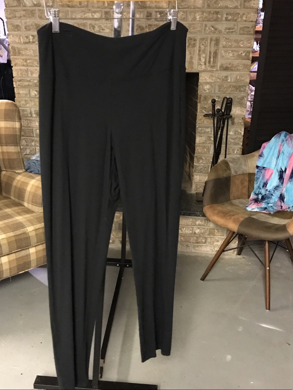 J. Jill Black Pull-On Slim Wide-Leg Pants